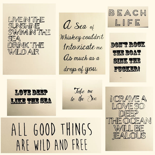 Beachy words & Quotes on Everyday Tote