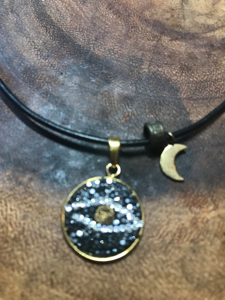 Lucky Eye and gold plated moon