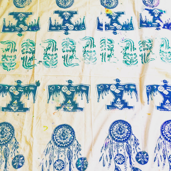 Mystic handprinted Table Cloth